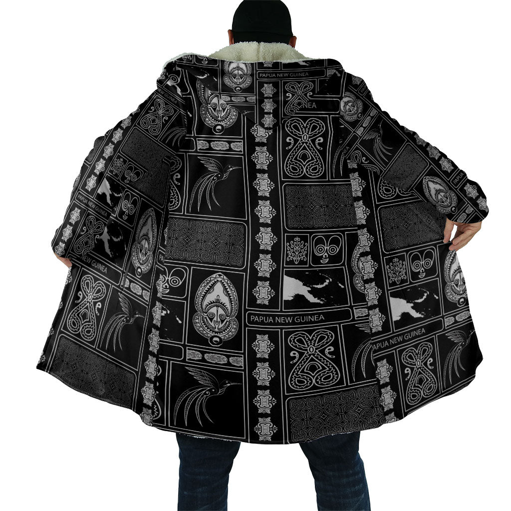 Papua New Guinea Heritage Motif Cloak Black Version