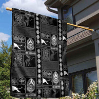 Papua New Guinea Heritage Motif Garden Flag Black Version