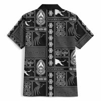 Papua New Guinea Heritage Motif Hawaiian Shirt Black Version