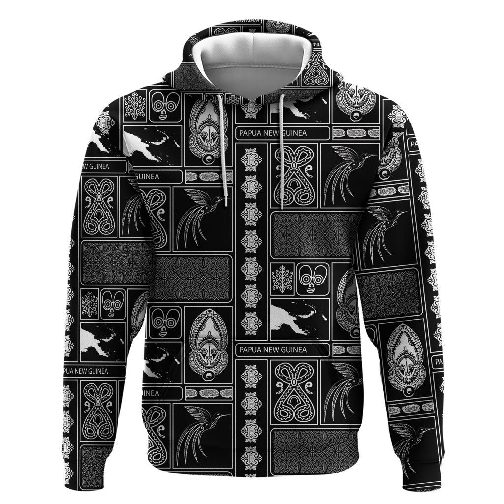 Papua New Guinea Heritage Motif Hoodie Black Version