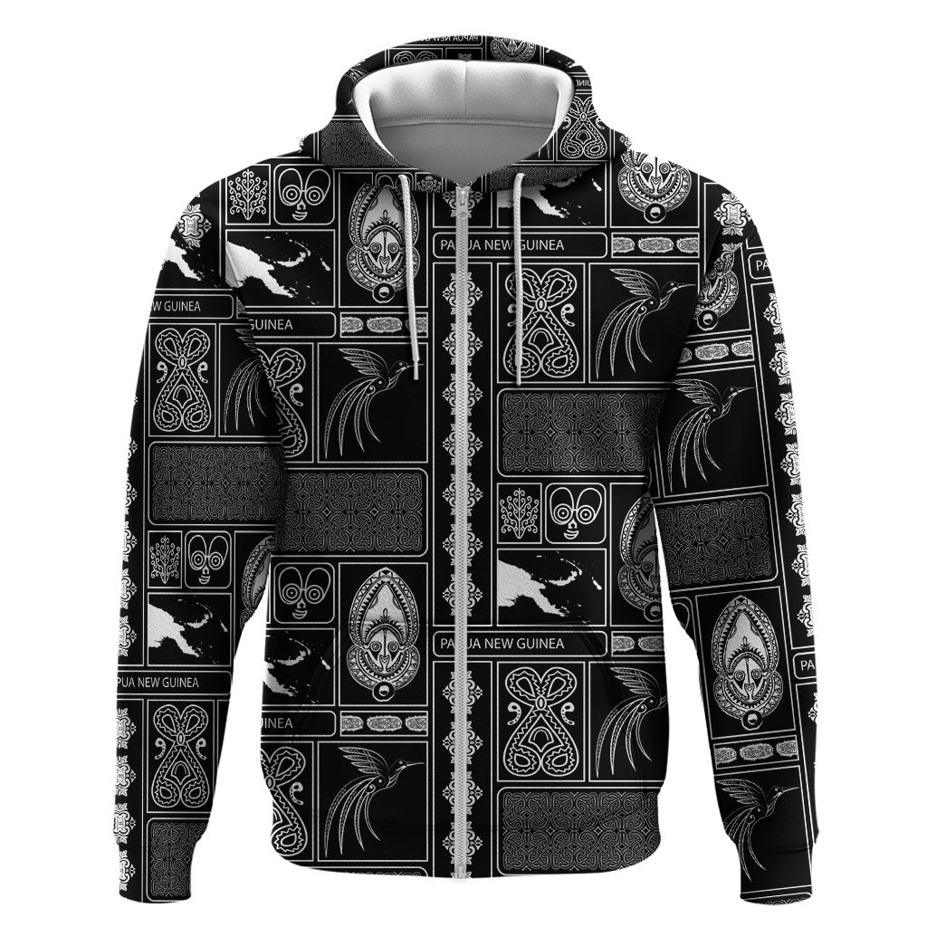 Papua New Guinea Heritage Motif Hoodie Black Version