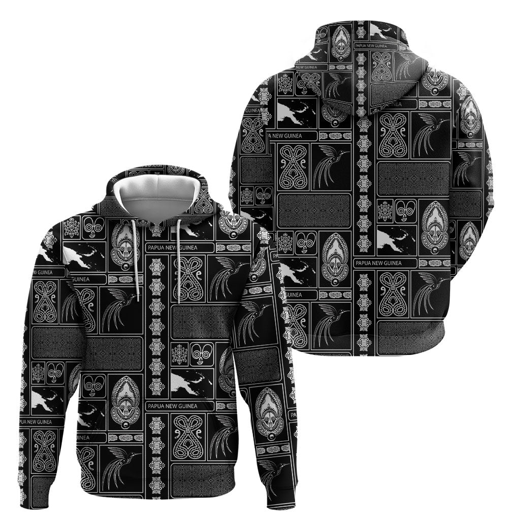 Papua New Guinea Heritage Motif Hoodie Black Version