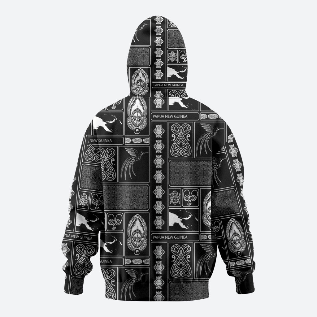 Papua New Guinea Heritage Motif Hoodie Black Version