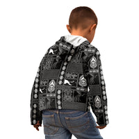 Papua New Guinea Heritage Motif Kid Hoodie Black Version