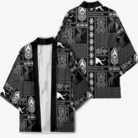 Papua New Guinea Heritage Motif Kimono Black Version
