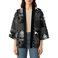 Papua New Guinea Heritage Motif Kimono Black Version