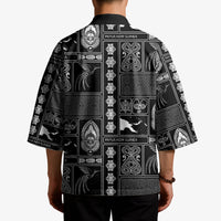 Papua New Guinea Heritage Motif Kimono Black Version