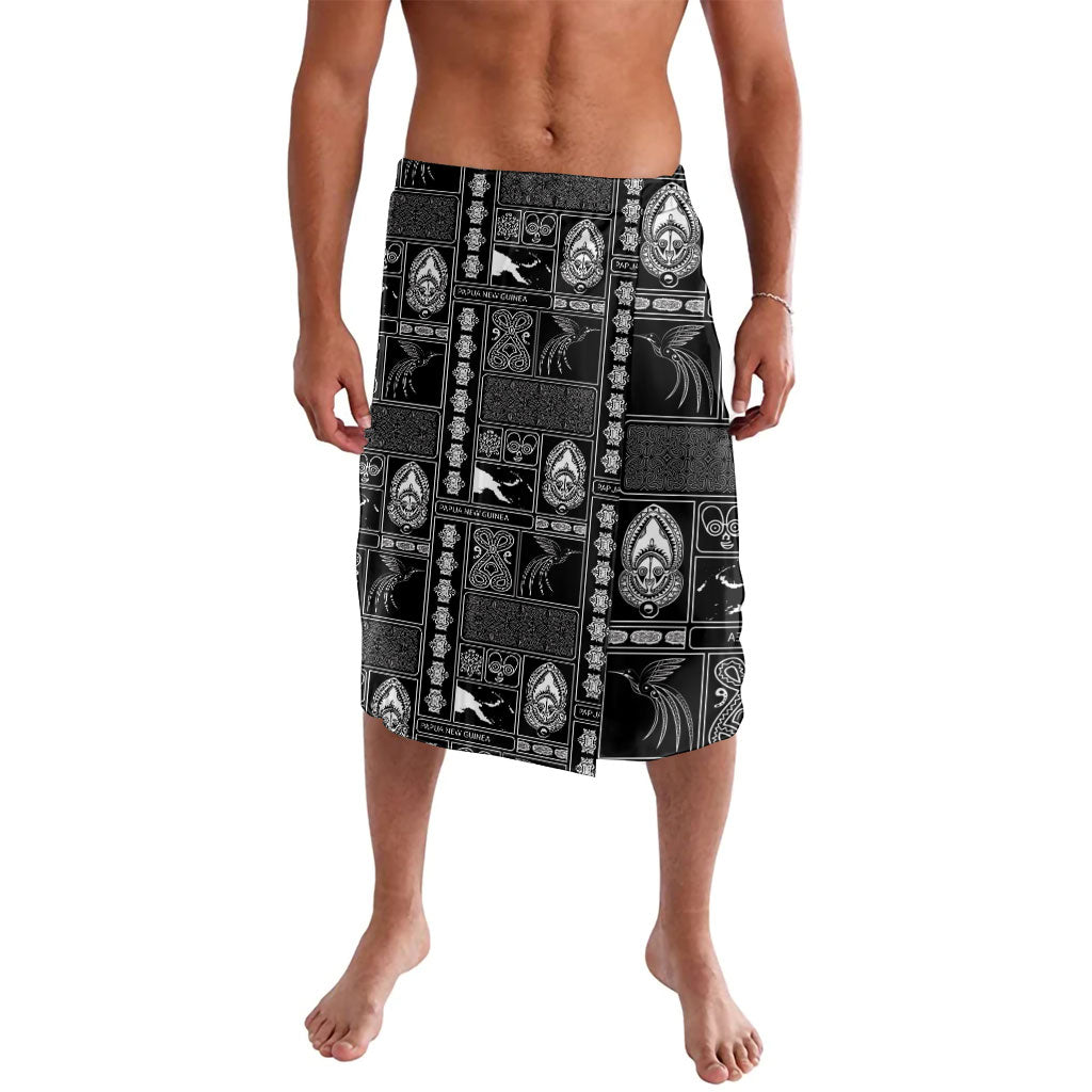 Papua New Guinea Heritage Motif Lavalava Black Version