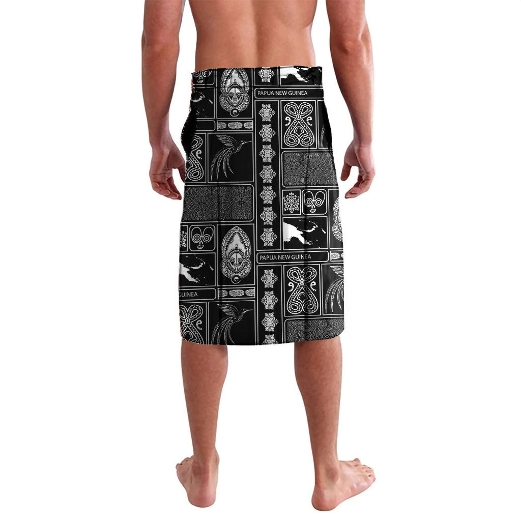 Papua New Guinea Heritage Motif Lavalava Black Version