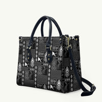 Papua New Guinea Heritage Motif Leather Bag Black Version