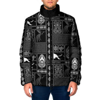 Papua New Guinea Heritage Motif Padded Jacket Black Version