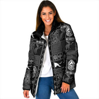Papua New Guinea Heritage Motif Padded Jacket Black Version
