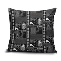 Papua New Guinea Heritage Motif Pillow Cover Black Version