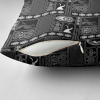 Papua New Guinea Heritage Motif Pillow Cover Black Version