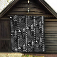 Papua New Guinea Heritage Motif Quilt Black Version