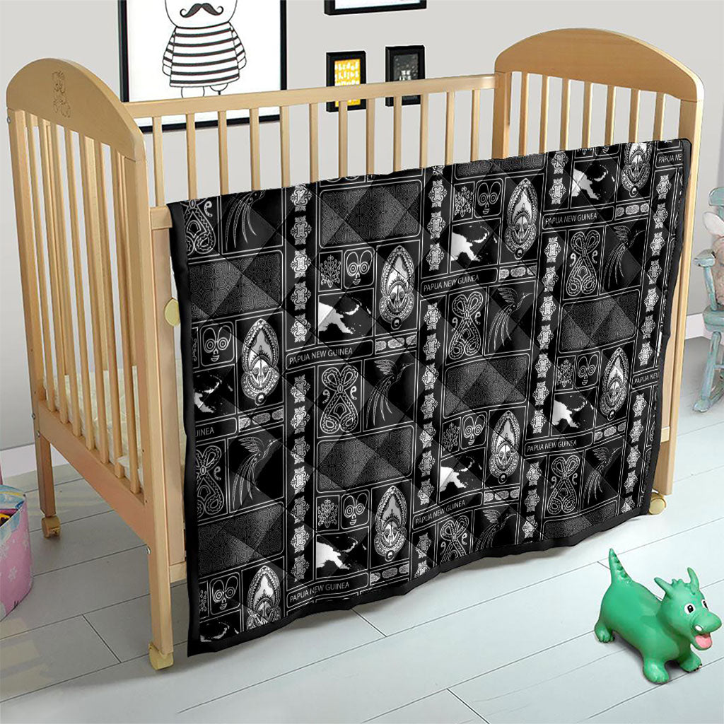 Papua New Guinea Heritage Motif Quilt Black Version