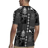 Papua New Guinea Heritage Motif Rugby Jersey Black Version