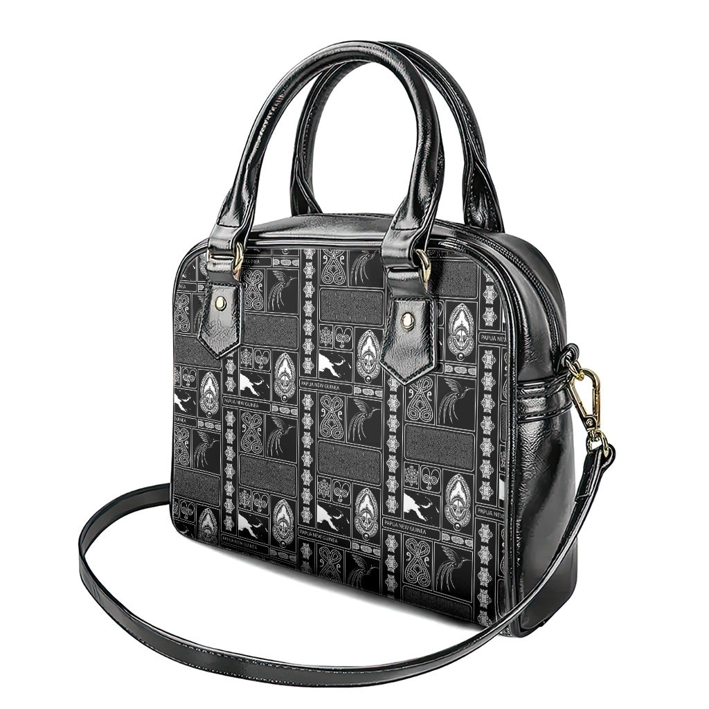 Papua New Guinea Heritage Motif Shoulder Handbag Black Version