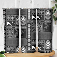 Papua New Guinea Heritage Motif Skinny Tumbler Black Version
