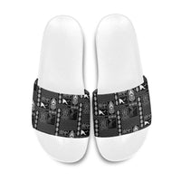 Papua New Guinea Heritage Motif Slide Sandals Black Version