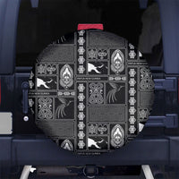Papua New Guinea Heritage Motif Spare Tire Cover Black Version