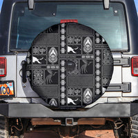 Papua New Guinea Heritage Motif Spare Tire Cover Black Version