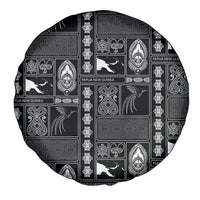 Papua New Guinea Heritage Motif Spare Tire Cover Black Version