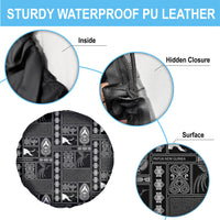 Papua New Guinea Heritage Motif Spare Tire Cover Black Version