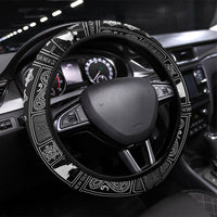 Papua New Guinea Heritage Motif Steering Wheel Cover Black Version