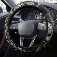 Papua New Guinea Heritage Motif Steering Wheel Cover Black Version