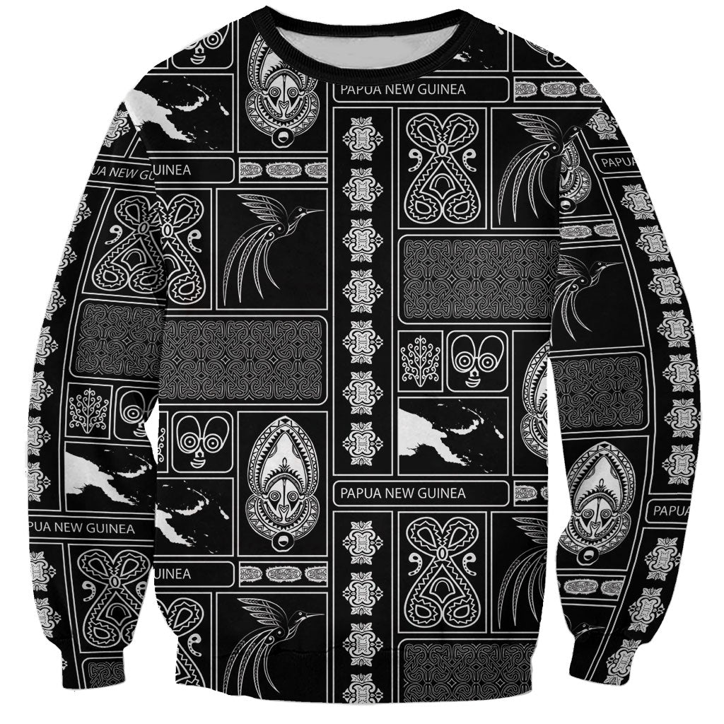 Papua New Guinea Heritage Motif Sweatshirt Black Version