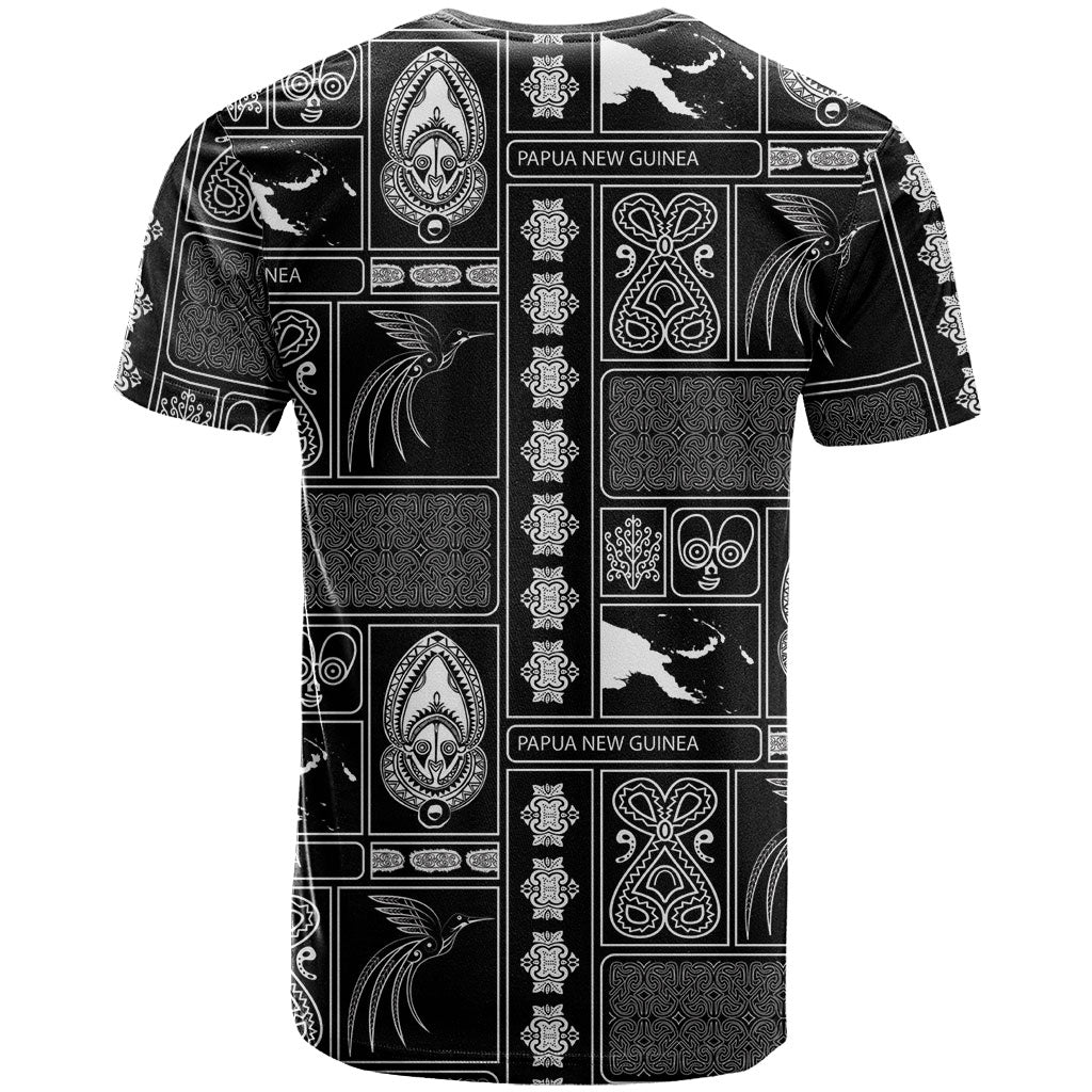 Papua New Guinea Heritage Motif T Shirt Black Version