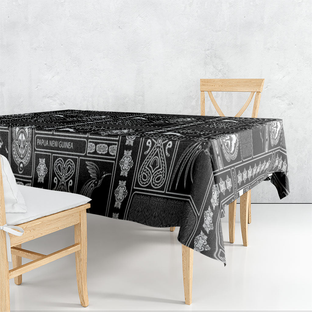 Papua New Guinea Heritage Motif Tablecloth Black Version