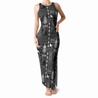 Papua New Guinea Heritage Motif Tank Maxi Dress Black Version