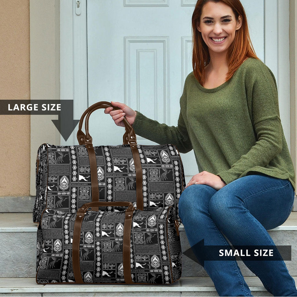 Papua New Guinea Heritage Motif Travel Bag Black Version