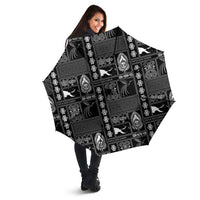 Papua New Guinea Heritage Motif Umbrella Black Version