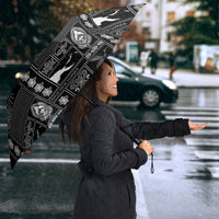 Papua New Guinea Heritage Motif Umbrella Black Version