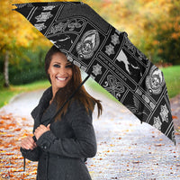 Papua New Guinea Heritage Motif Umbrella Black Version
