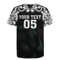 Custom New Zealand Fern Women Rugby Rugby Jersey Maori Pattern