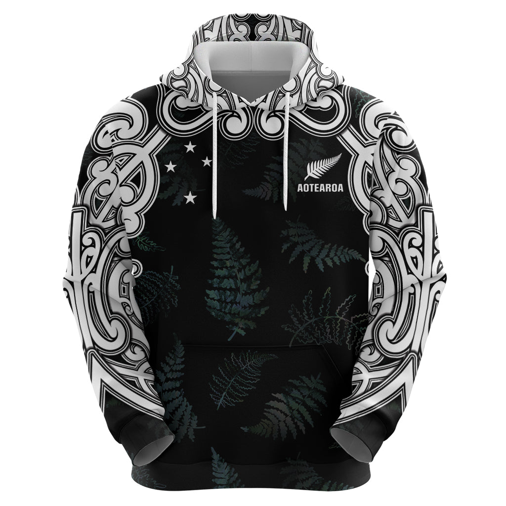 Custom New Zealand Fern Women Rugby Zip Hoodie Maori Pattern