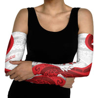 Samoa Teuila Arm Sleeves Samoan Siapo Pattern Red Version LT05 - Polynesian Pride
