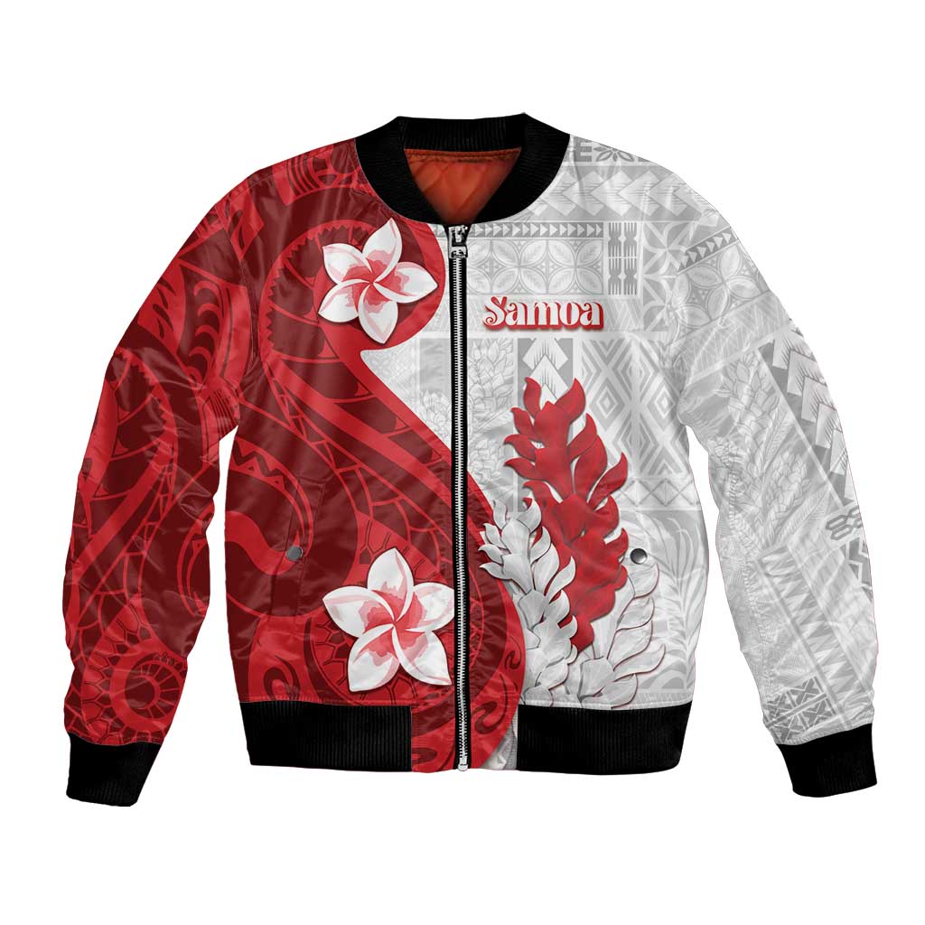 Samoa Teuila 2024 Bomber Jacket Samoan Siapo Pattern Red Version LT05 Unisex Red - Polynesian Pride