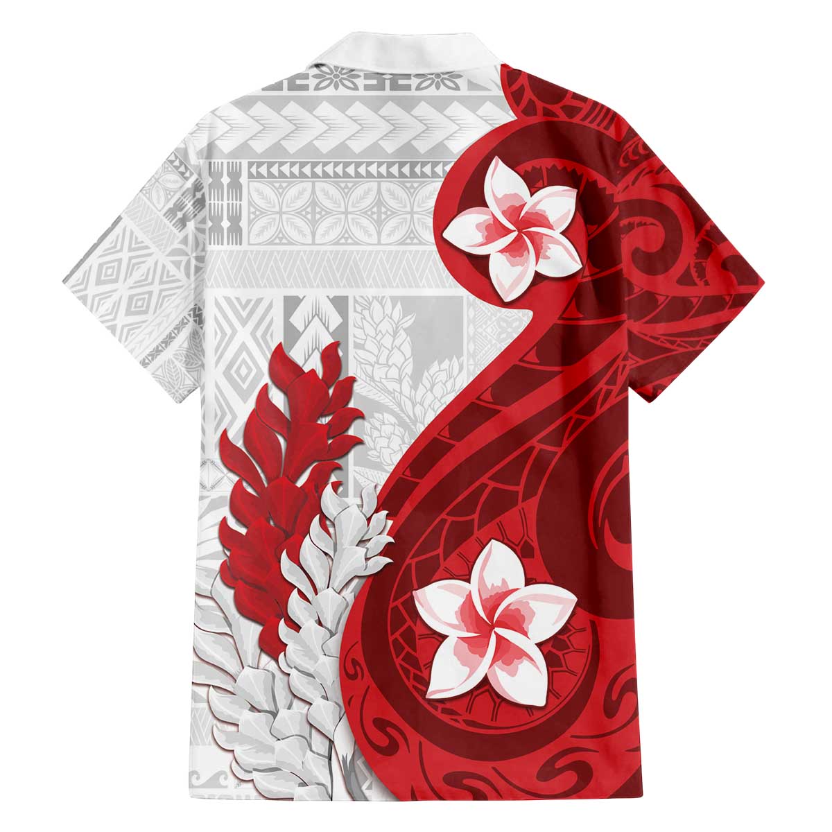 Samoa Teuila 2024 Family Matching Off The Shoulder Long Sleeve Dress and Hawaiian Shirt Samoan Siapo Pattern Red Version