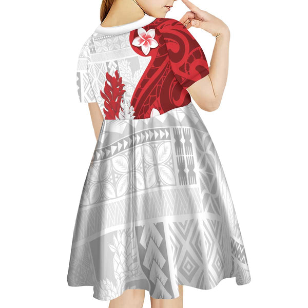 Sierra Leone Kid Short Sleeve Dress - Tribal Animal Pattern Featuring Lion Elephant Giraffe and Monkey TS04