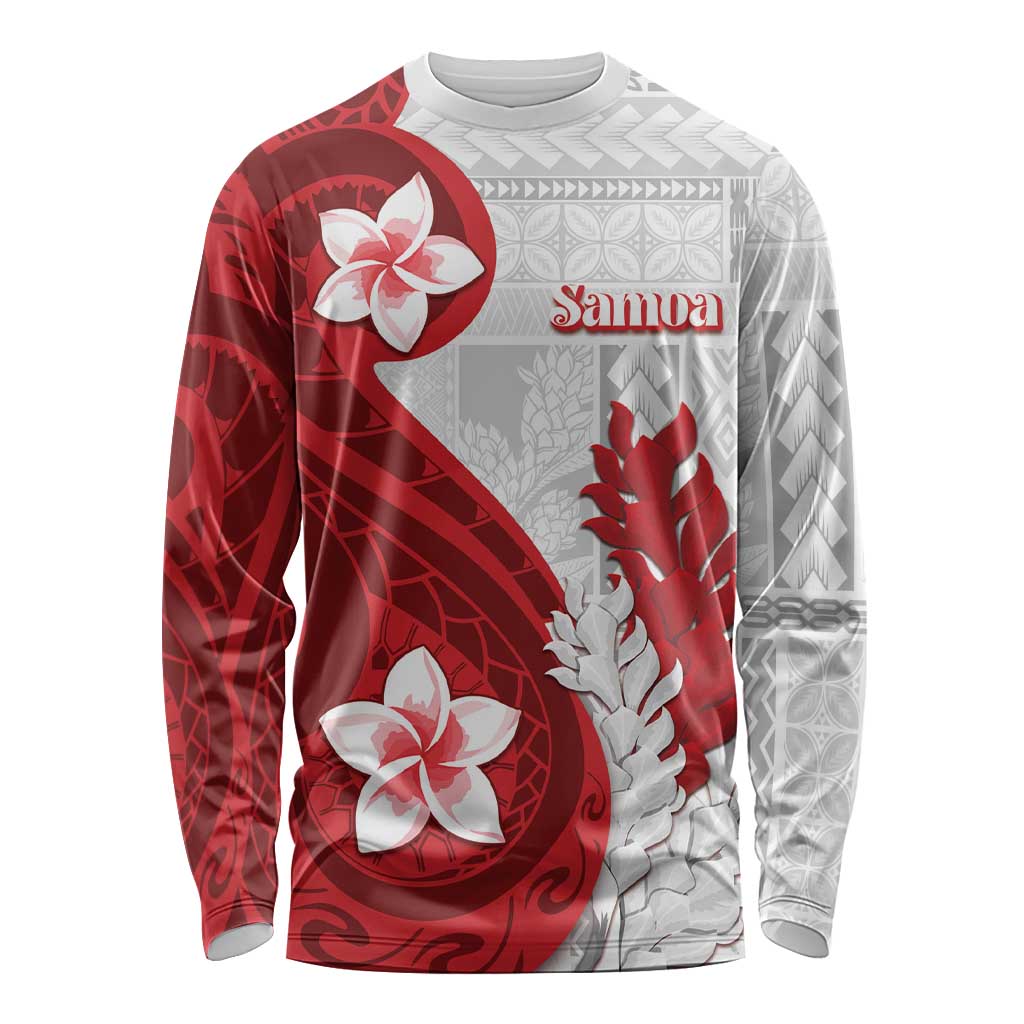 Samoa Teuila 2024 Long Sleeve Shirt Samoan Siapo Pattern Red Version LT05 Unisex Red - Polynesian Pride