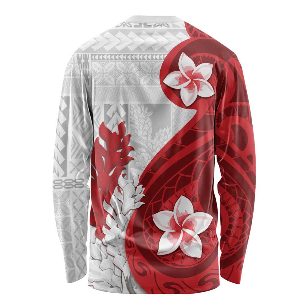 Samoa Teuila 2024 Long Sleeve Shirt Samoan Siapo Pattern Red Version LT05 - Polynesian Pride
