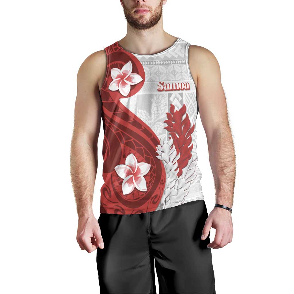 Samoa Teuila 2024 Men Tank Top Samoan Siapo Pattern Red Version