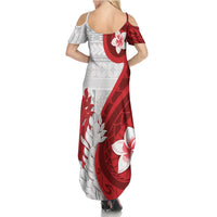 Samoa Teuila 2024 Summer Maxi Dress Samoan Siapo Pattern Red Version LT05 - Polynesian Pride