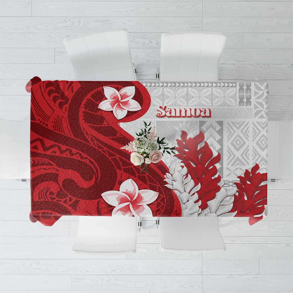 Samoa Teuila 2024 Tablecloth Samoan Siapo Pattern Red Version LT05 Red - Polynesian Pride