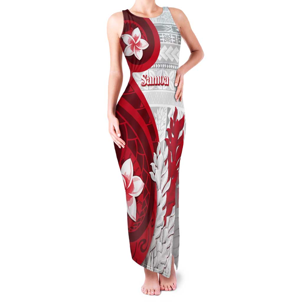 Samoa Teuila 2024 Tank Maxi Dress Samoan Siapo Pattern Red Version LT05 Women Red - Polynesian Pride